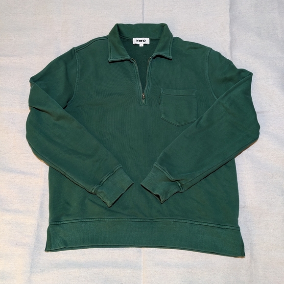 YMC Pocket Quarter Zip Sweater mens M - Picture 4 of 11
